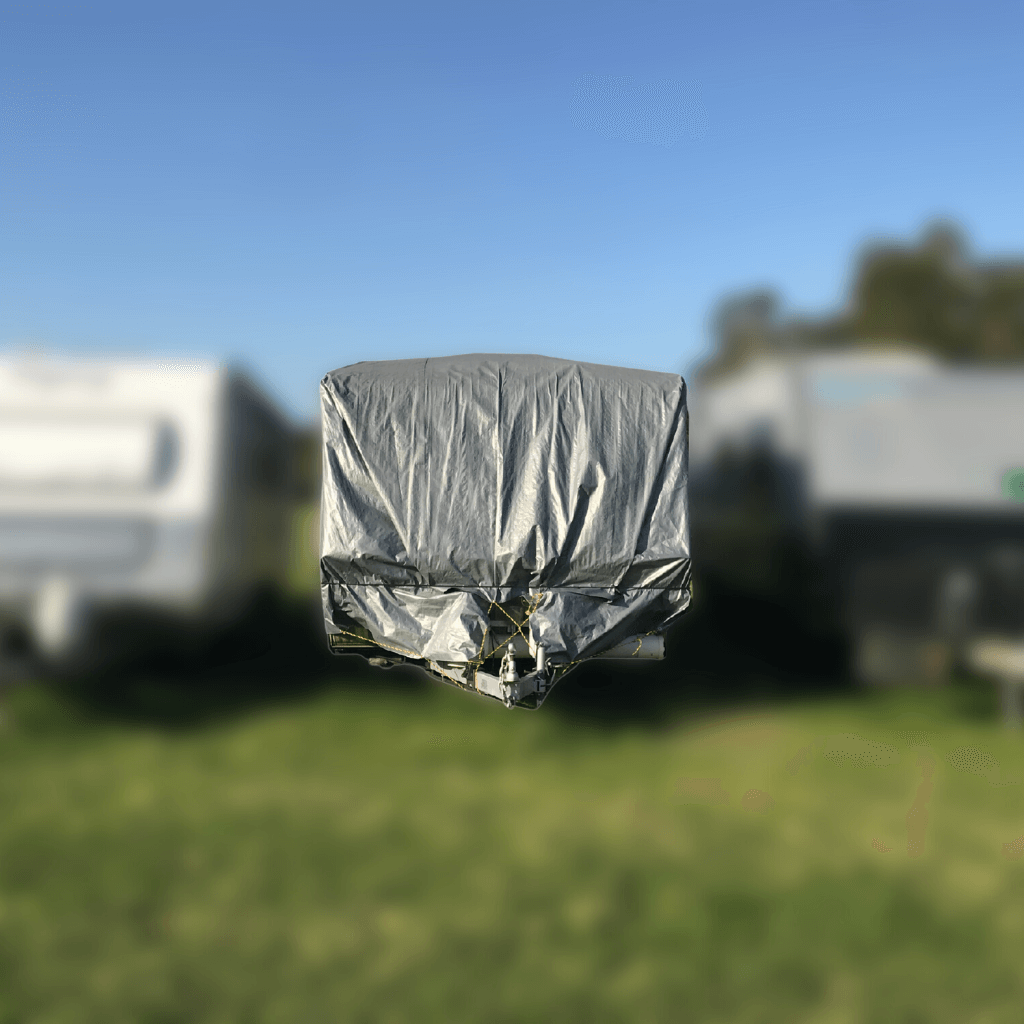 Caravan Cover on RV for superior hail protection and other weather elements that may affect Caravans in Australias harsh environment.