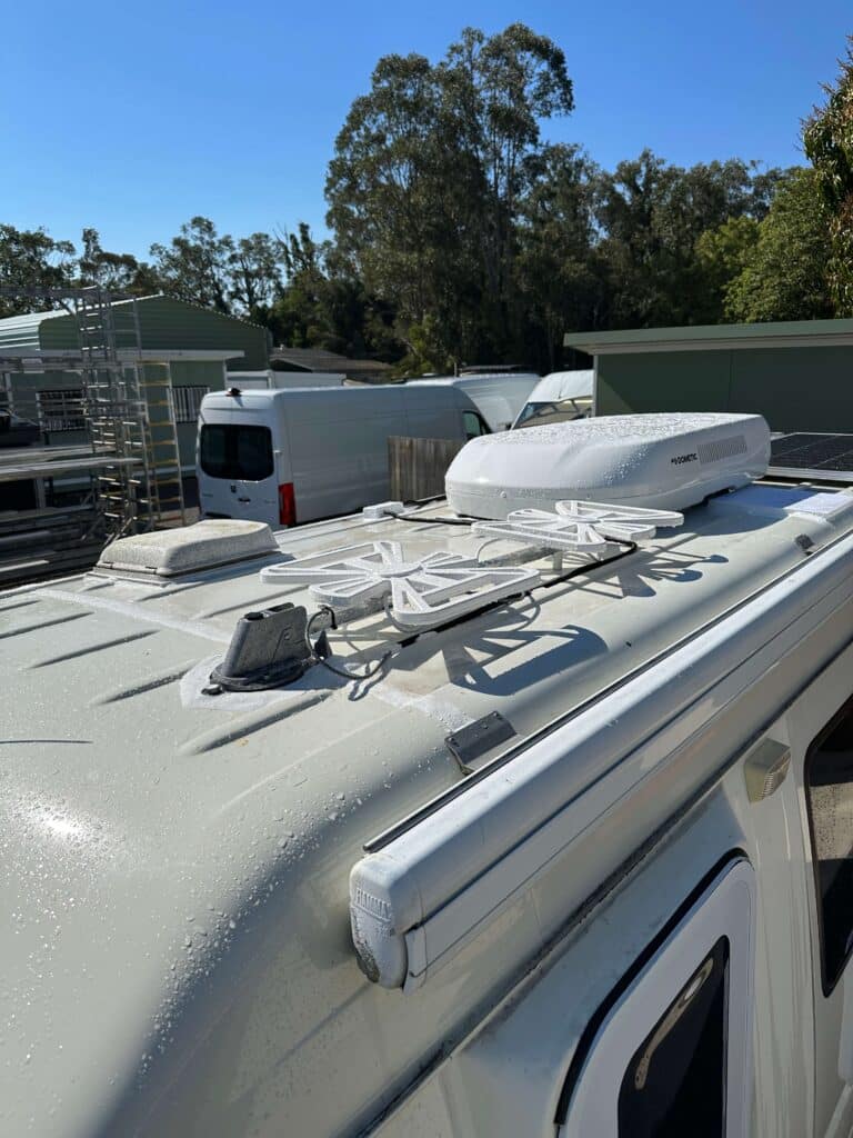 Roof Accessories Installed on Campervan roof